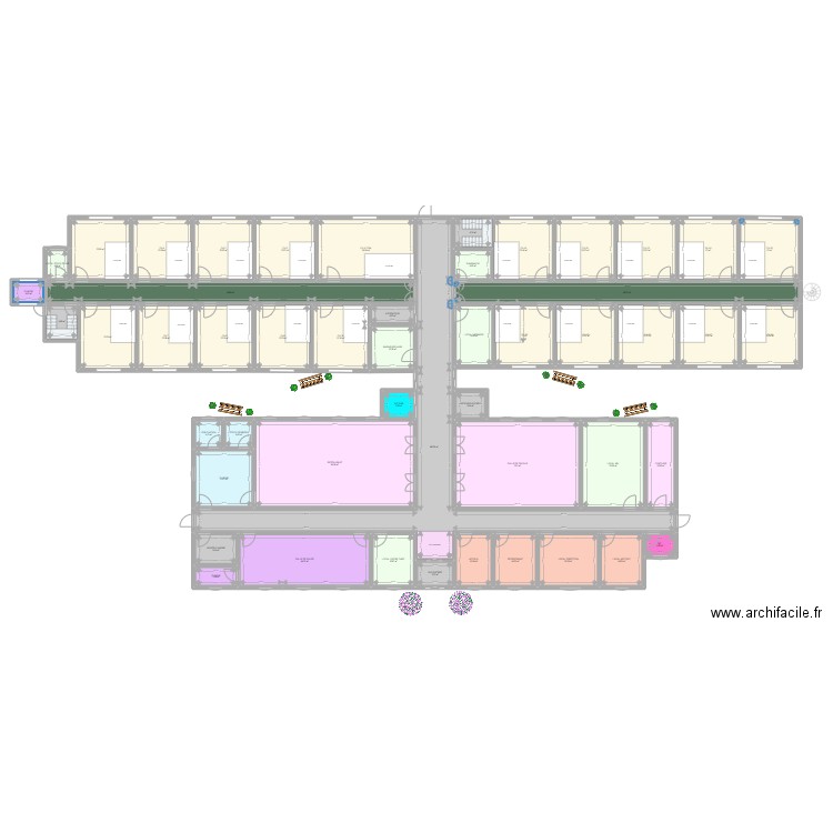 MRPA 2. Plan de 50 pièces et 1165 m2