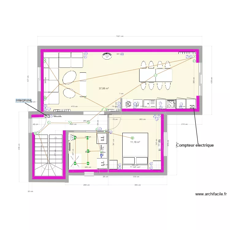 LEROUX LA BAULE PLAN ELECTRIQUE RDC 00. Plan de 