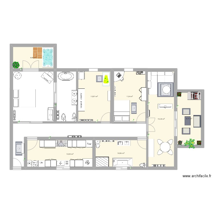 MI MANSION. Plan de 7 pièces et 85 m2