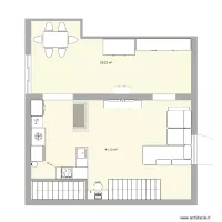maison salon cuisine