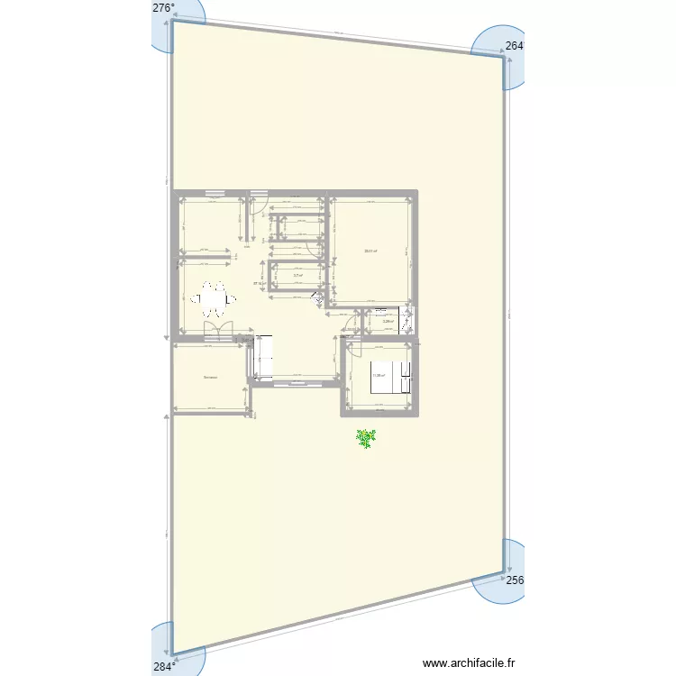 Maison Broc&eacute;liande Projet EBA. Plan de 