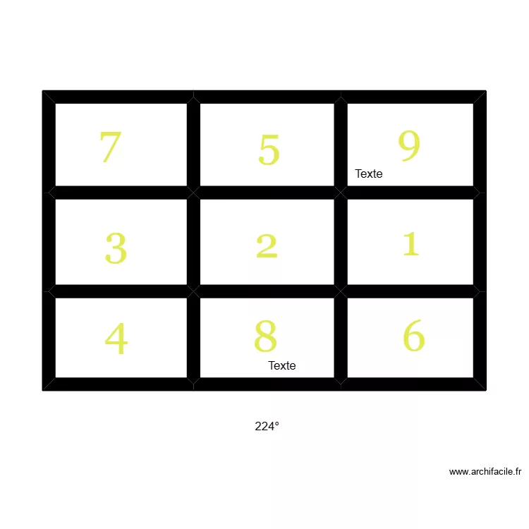 Etoiles Zi Bai Maison KUN. Plan de 