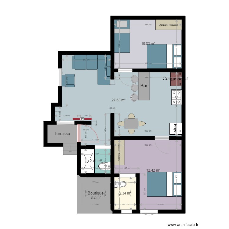 plan appart. Plan de 0 pièce et 0 m2