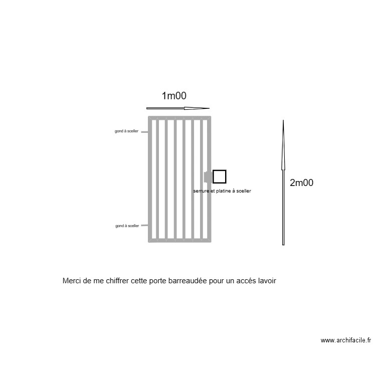 lavoir Yebles. Plan de 7 pièces et 1 m2