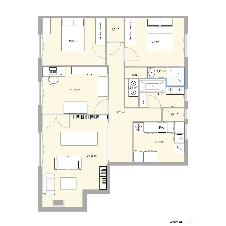 Plan eastman 2 sdb. Plan de 0 pièce et 0 m2
