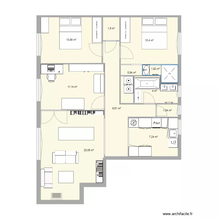 Plan eastman 2 sdb. Plan de 