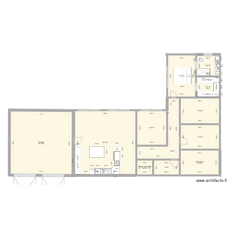 maison L. Plan de 0 pièce et 0 m2
