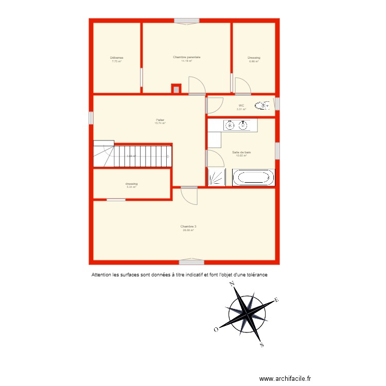 BI 2413 étage non côté. Plan de 0 pièce et 0 m2
