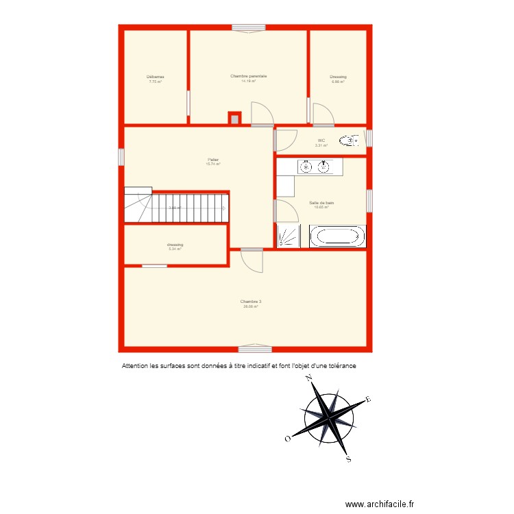 BI 2413 étage non côté. Plan de 0 pièce et 0 m2