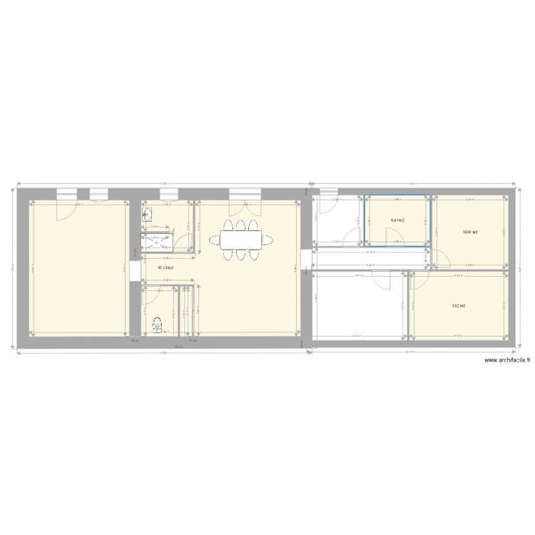 existant. Plan de 0 pièce et 0 m2