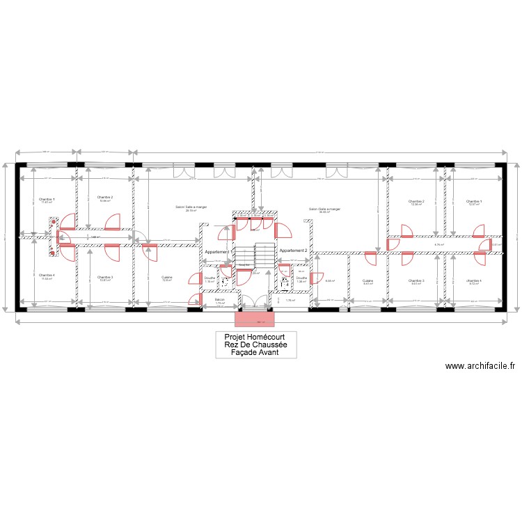 REZ DE CHAUSSEE HOMECOURT . Plan de 0 pièce et 0 m2