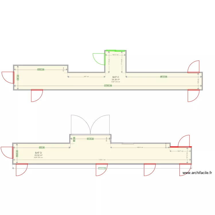 MONTMAILLER BAT C. Plan de 