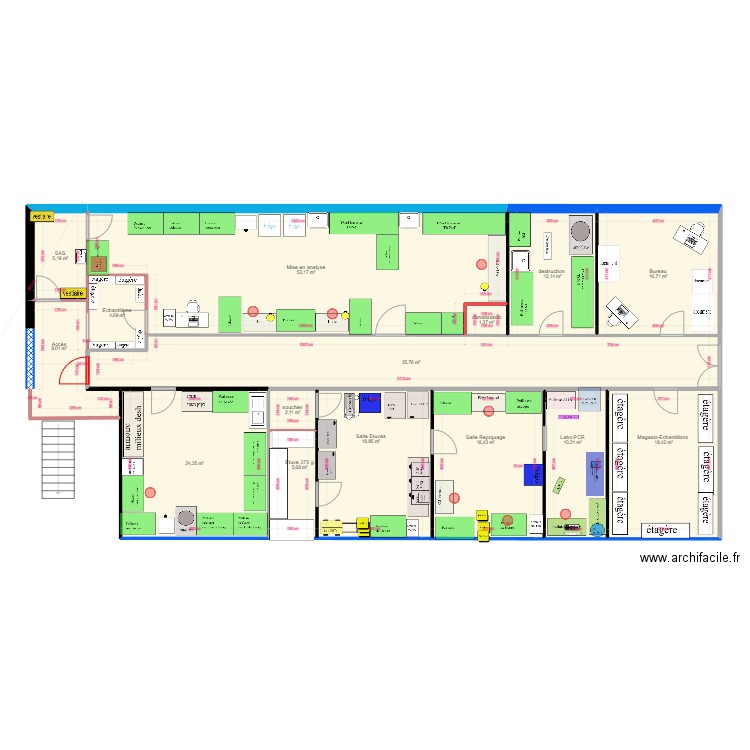 Extention labo V3. Plan de 0 pièce et 0 m2