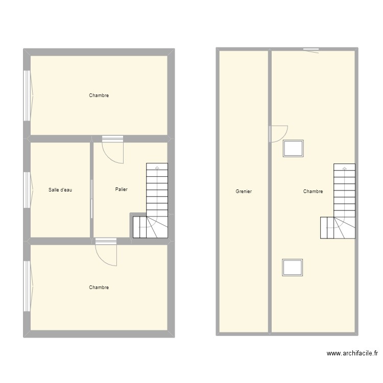 Croquis JUNG Etages. Plan de 0 pièce et 0 m2
