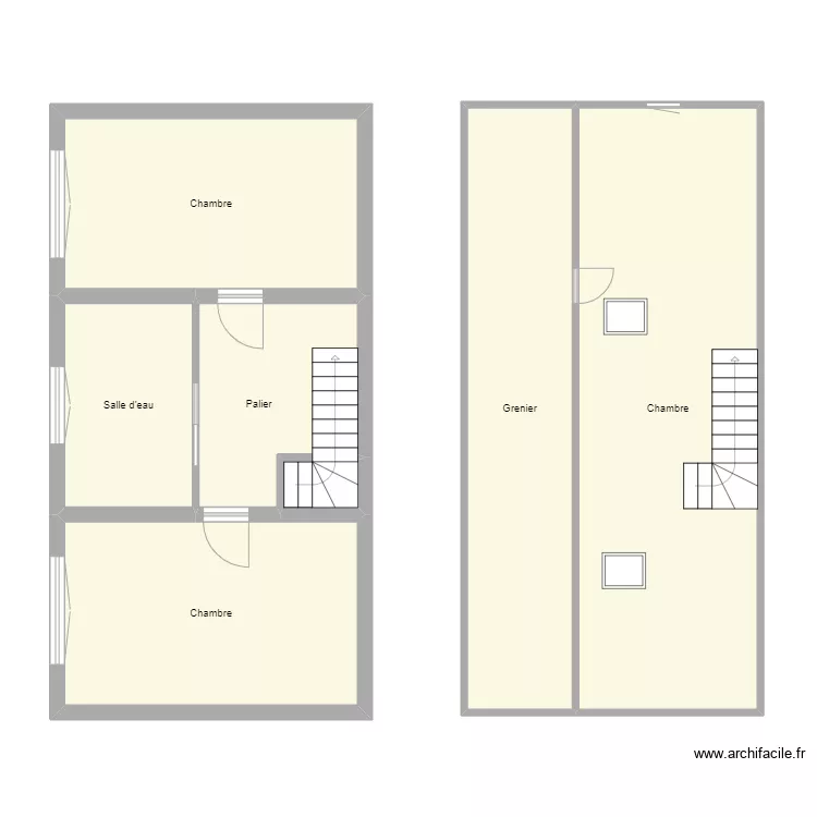Croquis JUNG Etages. Plan de 