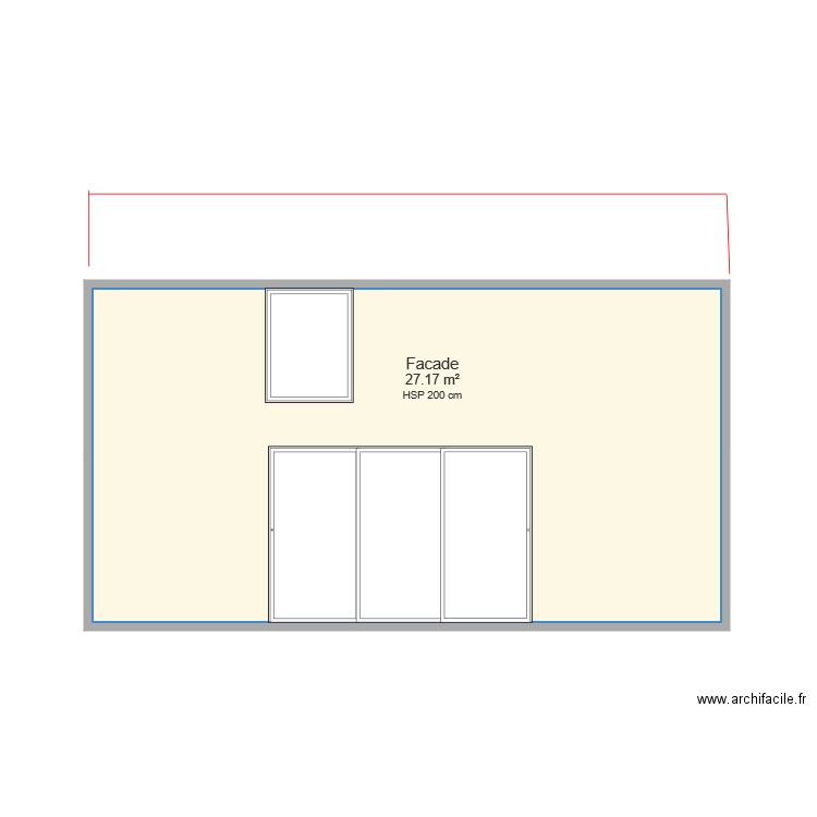 Facade. Plan de 0 pièce et 0 m2