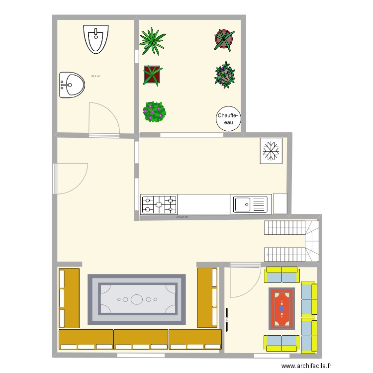 111. Plan de 2 pièces et 247 m2