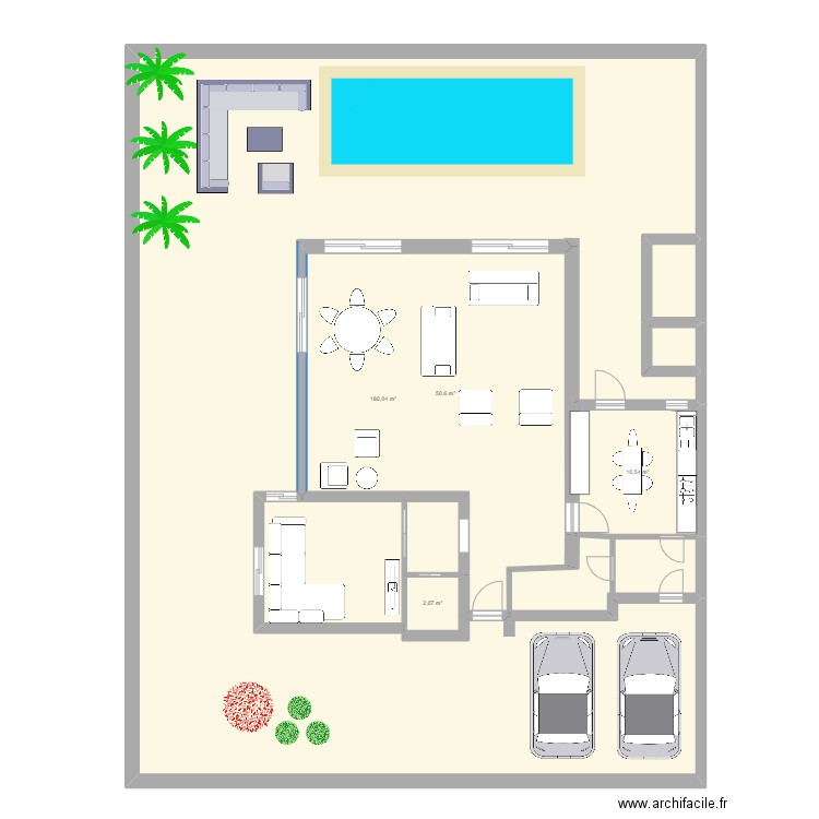 villa. Plan de 9 pièces et 269 m2