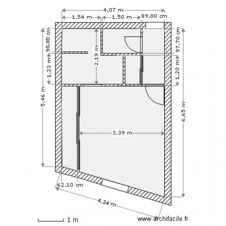 studio1. Plan de 0 pièce et 0 m2