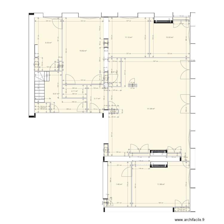 29 crs FR v0.3. Plan de 22 pièces et 149 m2