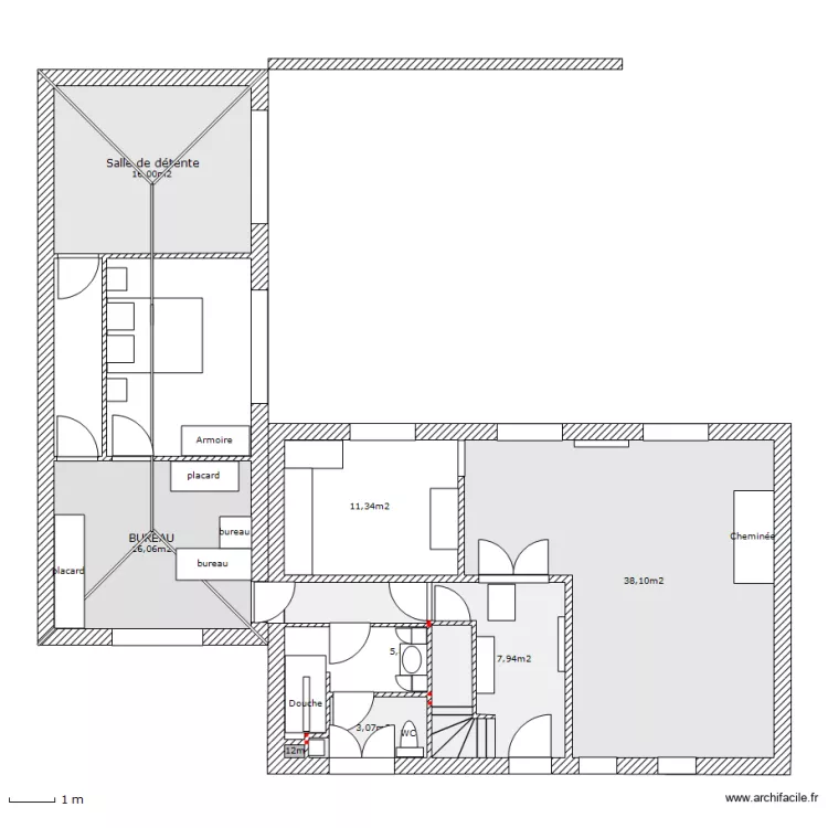 Maison Yvetot RDC Modif extension 2. Plan de Maison Yvetot RDC Modif extension 2. Plan de