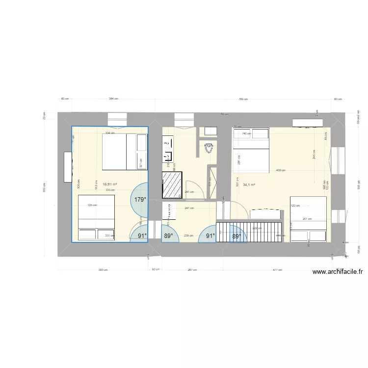 CHAMBRE SDB HAUT RENOV. Plan de CHAMBRE SDB HAUT RENOV. Plan de