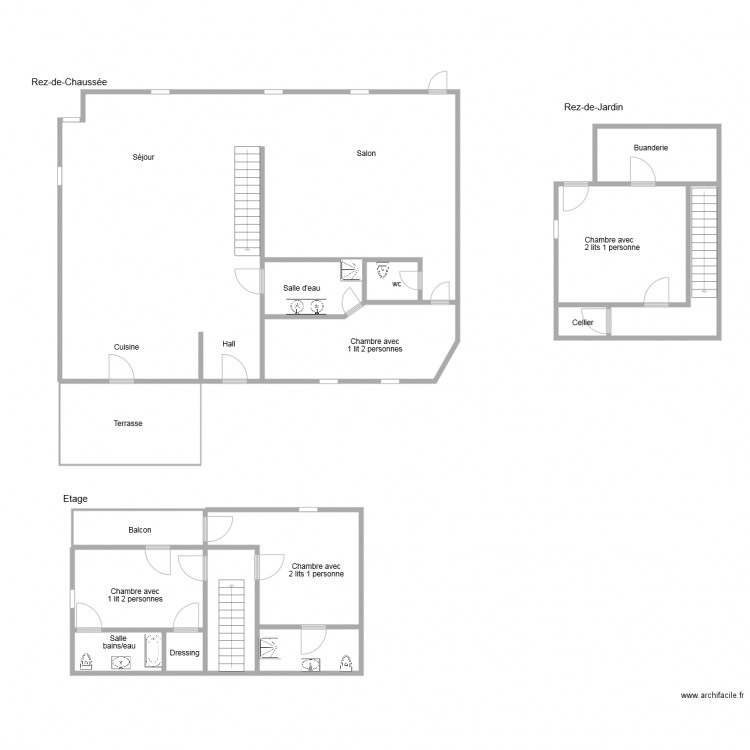 Plan gite 3075. Plan de 0 pièce et 0 m2