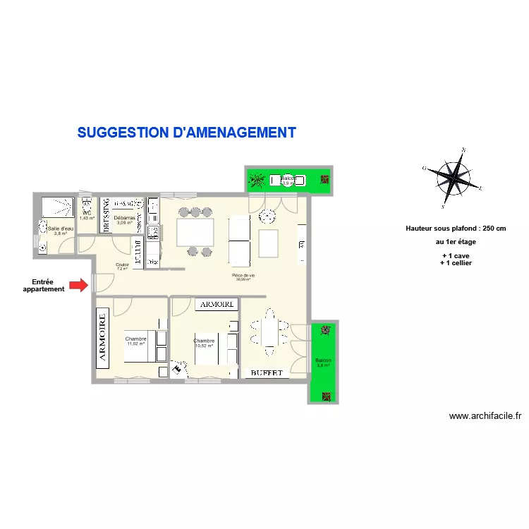 LEFEVRE appart. Plan de 