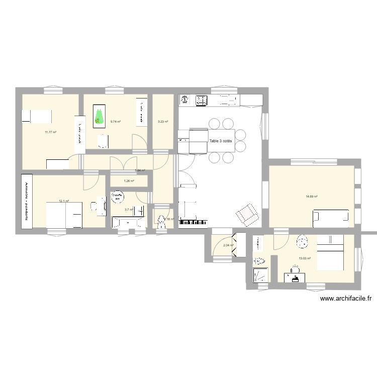 maison extension new. Plan de 0 pièce et 0 m2