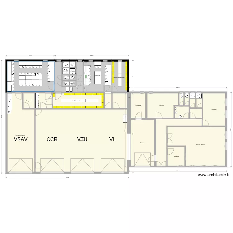 Plan vestiaires 3. Plan de 