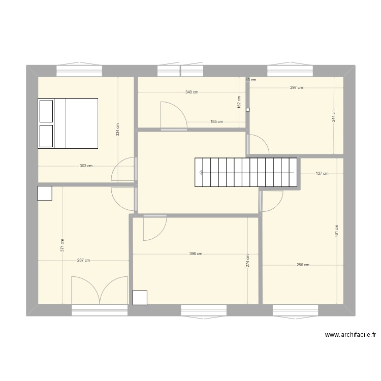 ETAGE FINI. Plan de 2 pièces et 79 m2