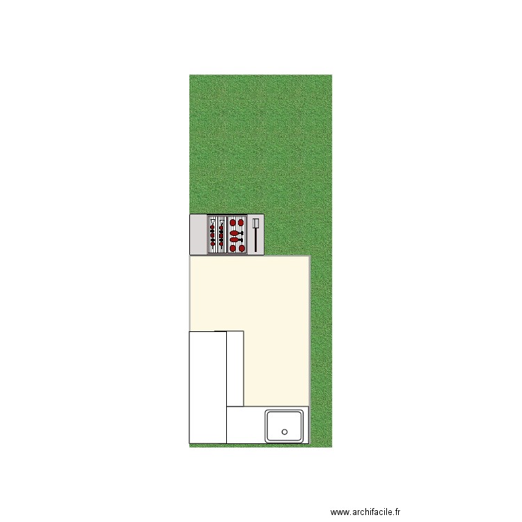 terrasse . Plan de 0 pièce et 0 m2