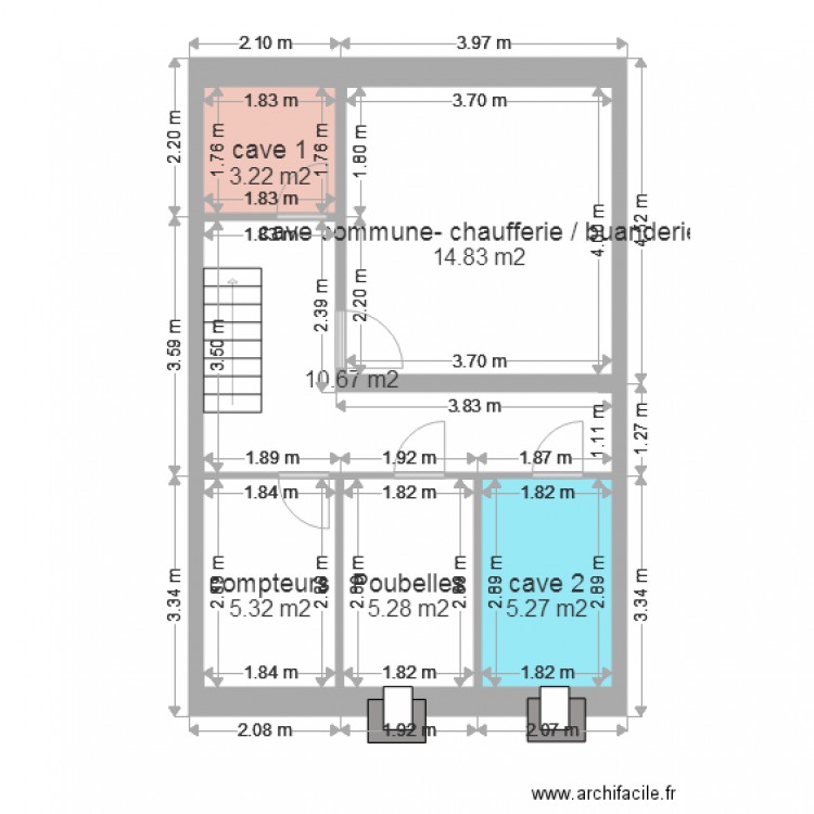 Puccini sous sols. Plan de 0 pièce et 0 m2