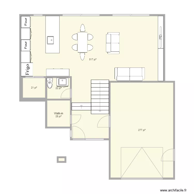 Viridis rez de chauss&eacute;e aggrandi garage seulement. Plan de 
