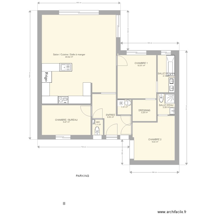 PLAIN PIED sans meuble phase 1. Plan de 0 pièce et 0 m2