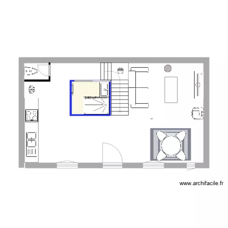 Maison le flour ile grande. Plan de 
