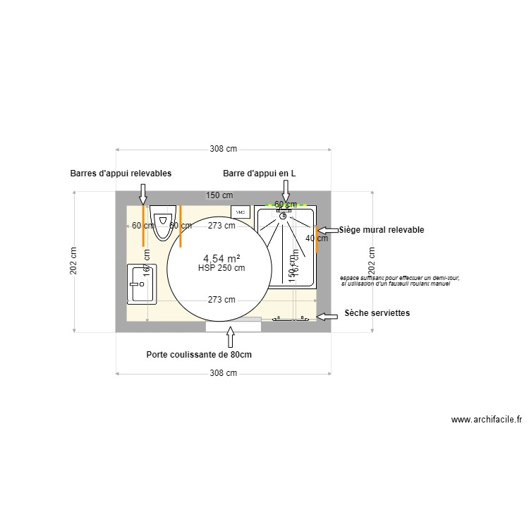 M BOREAU-nouvel aménagement-1-. Plan de 1 pièce et 5 m2