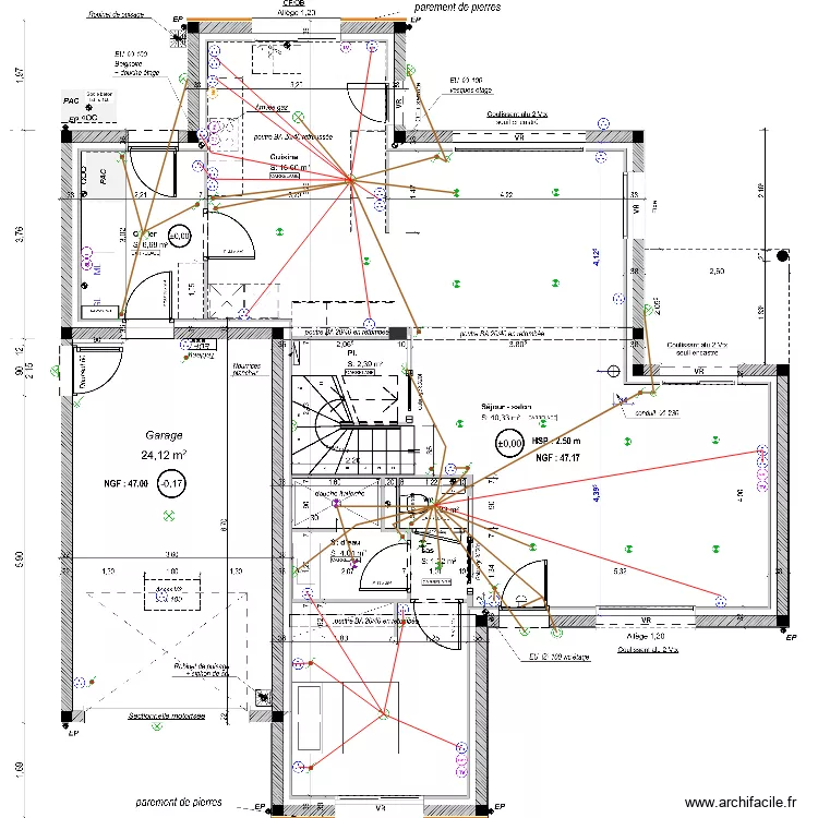 redwan rdc. Plan de 0 pièce et 0 m2