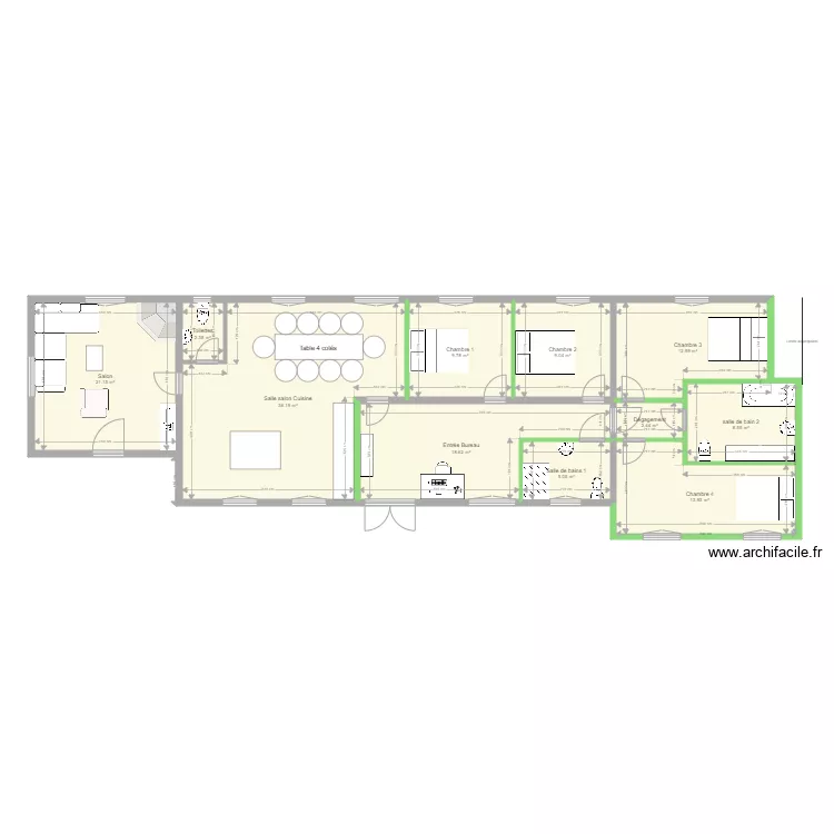 maison criel avec extensions avec pièces plan client. Plan de maison criel avec extensions avec pièces plan client. Plan de
