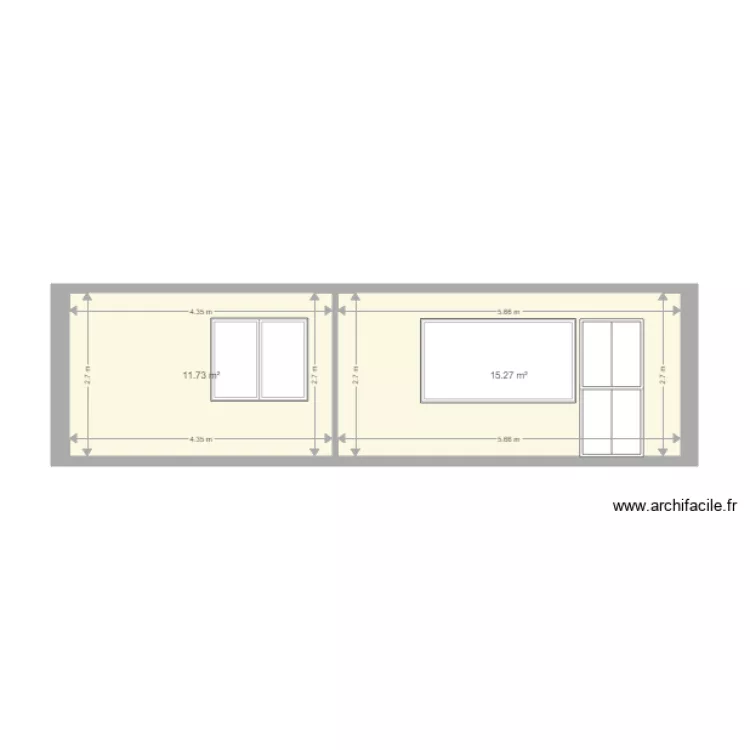 Plan de fa&ccedil;ade en &eacute;l&eacute;vation. Plan de 