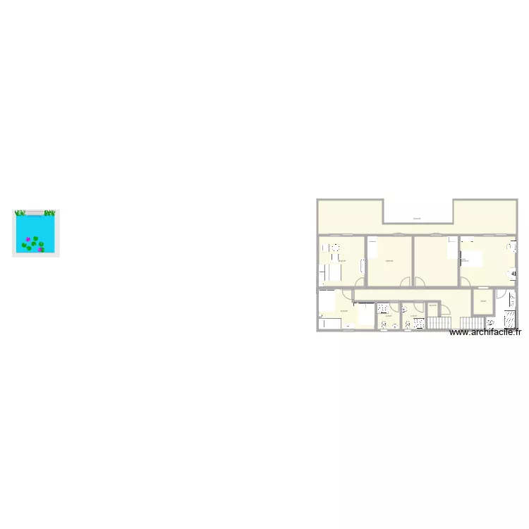 plan maison et piscine 3. Plan de 