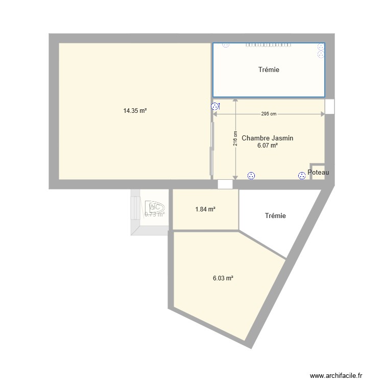 Maison 86m2 3 niveaux. Plan de 0 pièce et 0 m2