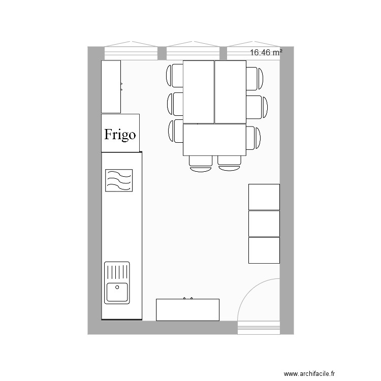 Grande réserve devient Salle de pause . Plan de 0 pièce et 0 m2