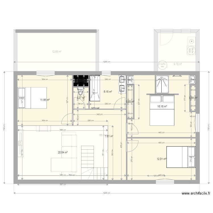 Plan Maison Projet sans Objets. Plan de 0 pièce et 0 m2