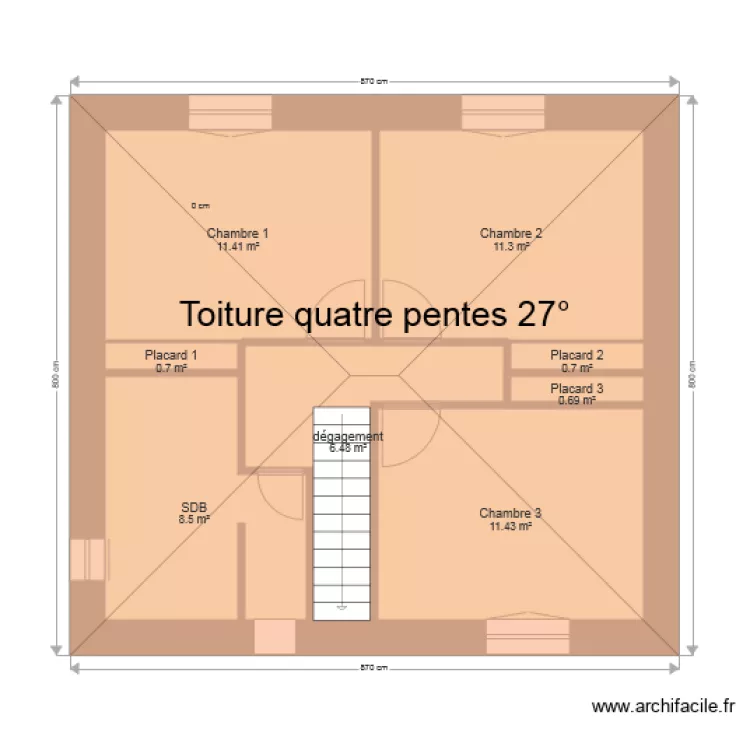 plan nu rez de chauss&eacute;e. Plan de 