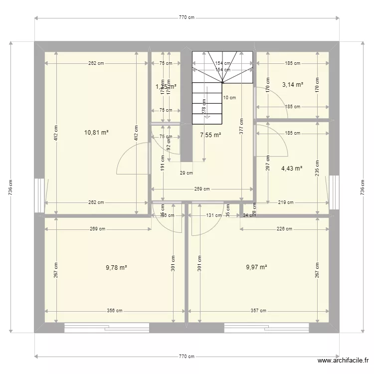 MASERA R-1 EXISTANT. Plan de 