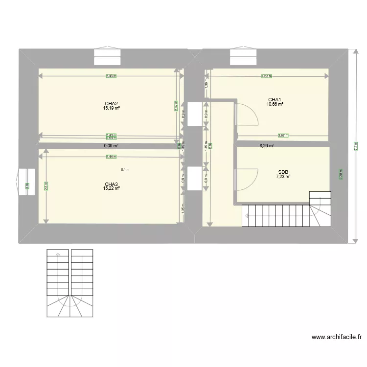 &eacute;tage projet1. Plan de 