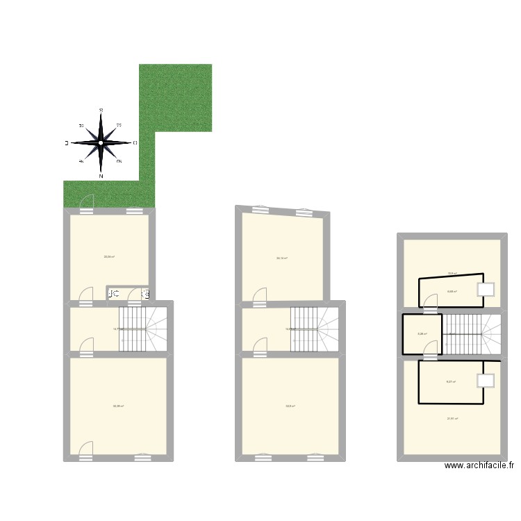 Cousteau. Plan de 12 pièces et 221 m2