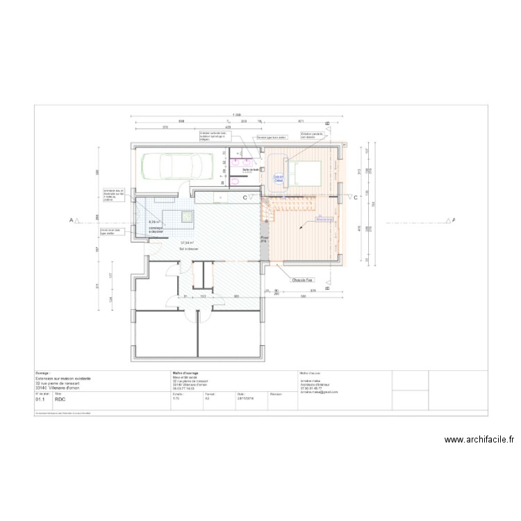 projet. Plan de 0 pièce et 0 m2