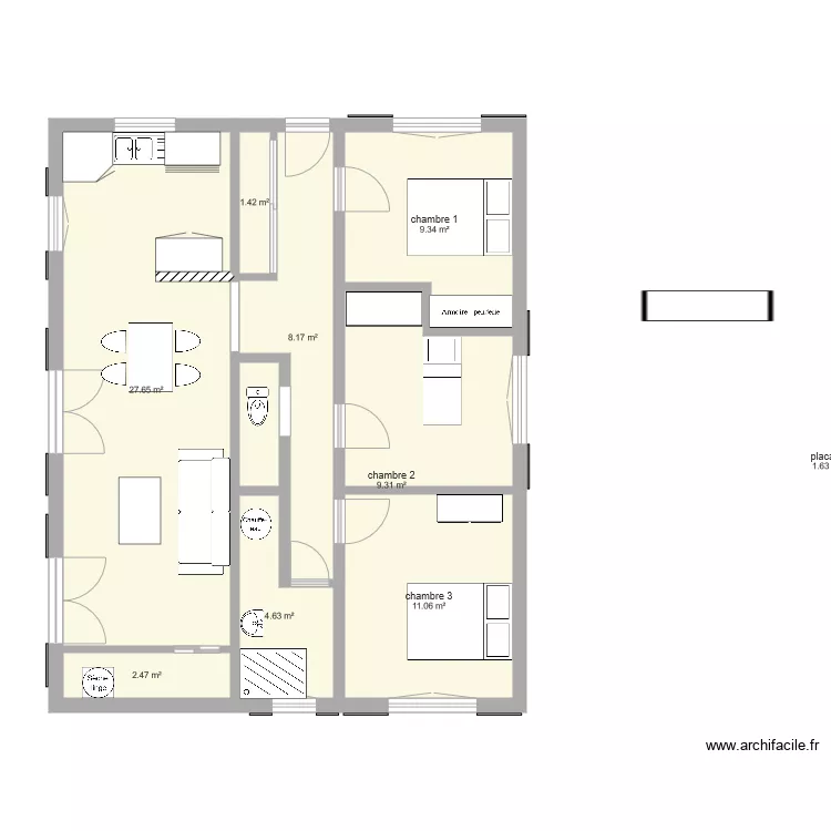 appart arlac elsa2. Plan de 